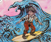 "Surfs Up" Size D - by David Bromley